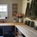 wood laundry room countertop