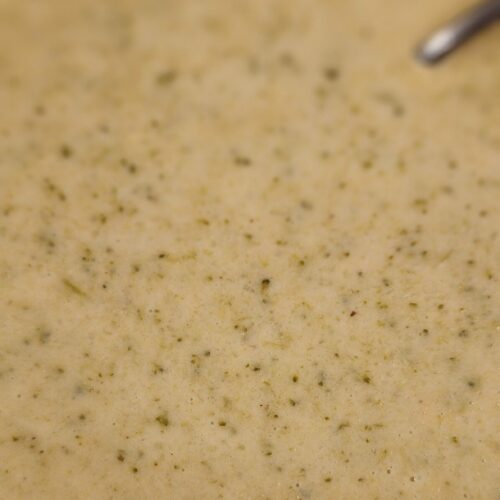 bowl of broccoli cheese soup