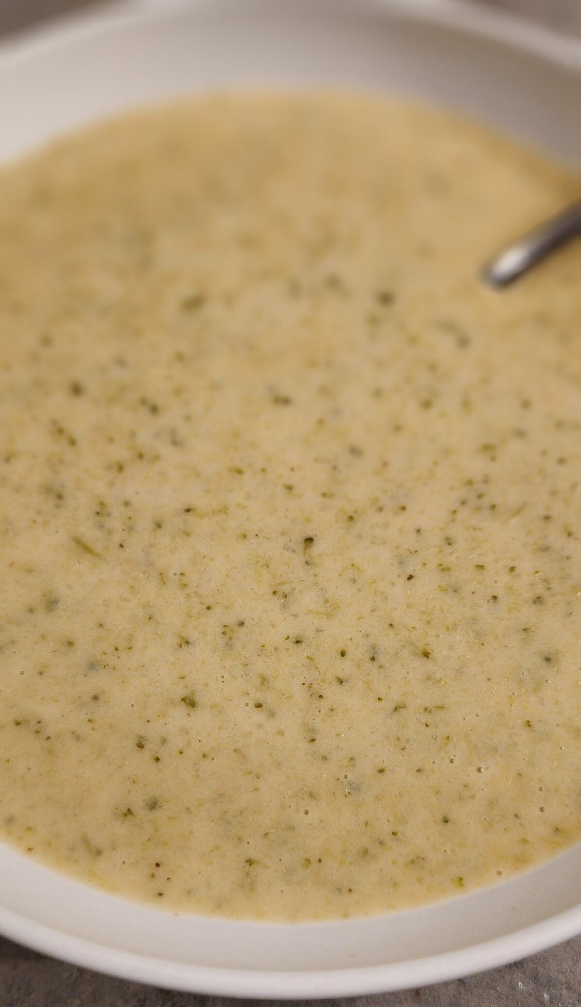 bowl of broccoli cheese soup