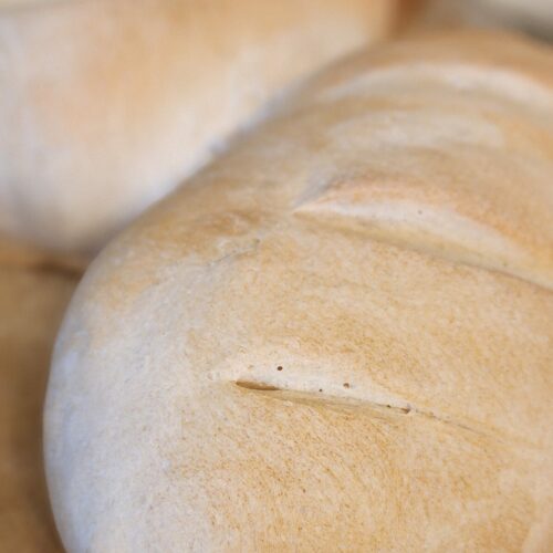 fresh baked sourdough French bread loaves